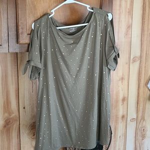 Lane Bryant size 22/24 Green with gold dots